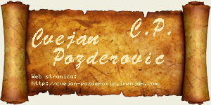 Cvejan Pozderović vizit kartica